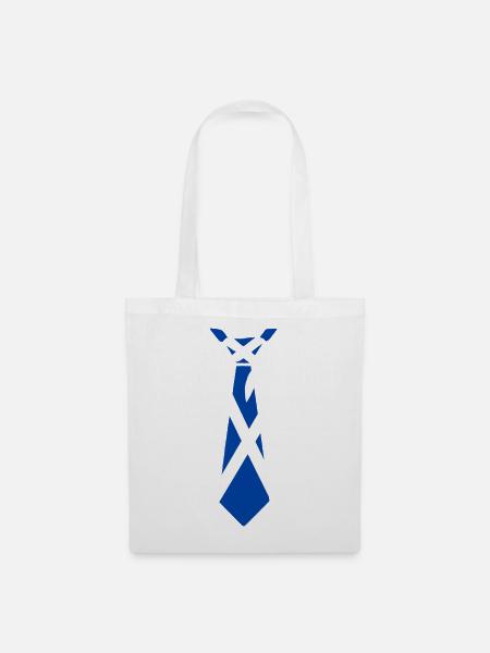 Scotland Tie – Flaggendesign - Stoffbeutel - Weiß