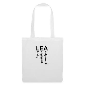 Lea - Ein ganz spezielles Design nur für Lea - Stoffbeutel - Weiß - Vorne