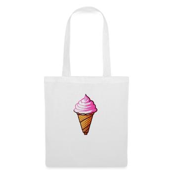 Eiscreme in pink - Stoffbeutel - Weiß - Vorne