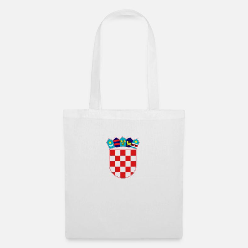 Kroatisches Wappen - Stoffbeutel - Weiß