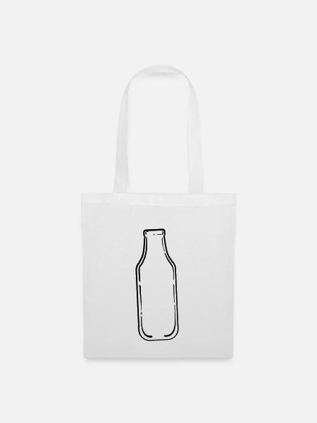 bierflasche bier 1c - Stoffbeutel - Weiß