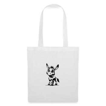 Cute Little Donkey Pencil Drawing - Tote Bag - white - Front