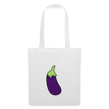 Aubergine - Sac en tissu - blanc - Devant