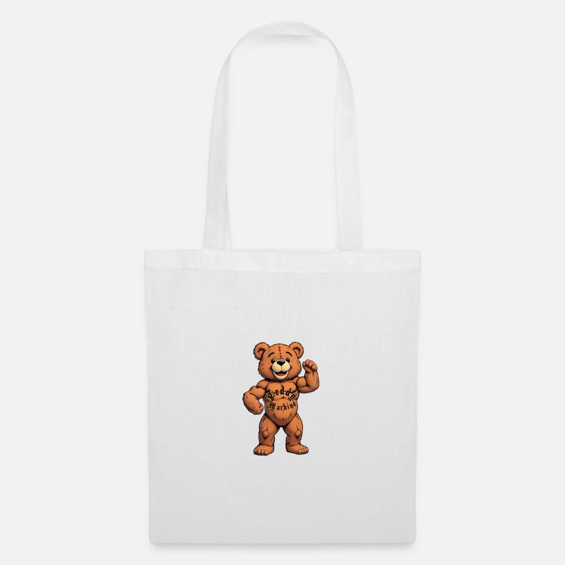 Teddy Machine Tattoo Bear - Tote Bag - white