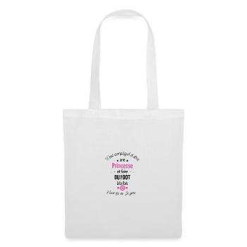 Compliqué princesse et faire du foot - Sac en tissu - blanc - Devant