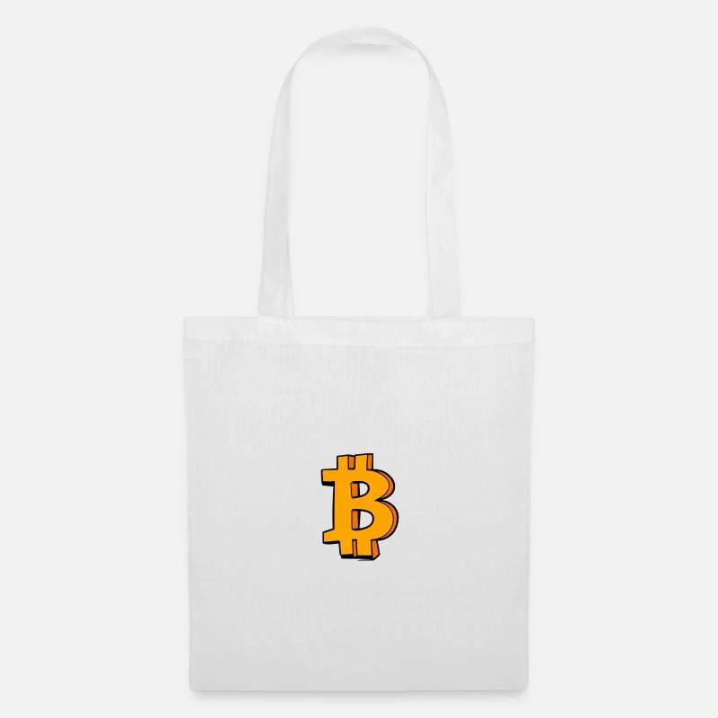 Bitcoin Symbol - Stoffbeutel - Weiß