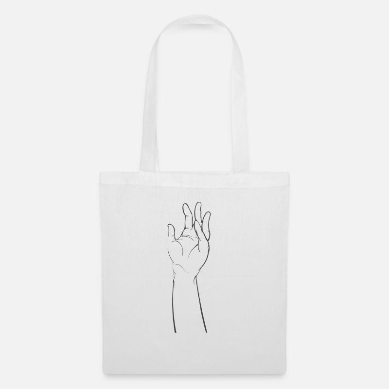 Hand - Tote Bag - white
