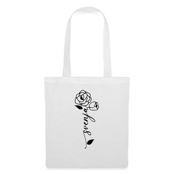 Svenja Nom Prénom Nom Fleur - Sac en tissu - blanc - Devant