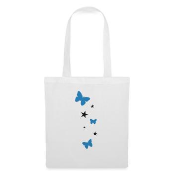 Les étoiles et les papillons - Sac en tissu - blanc - Devant