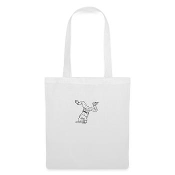 B Boy B-Boy Elbow Freeze noir break dance - Sac en tissu - blanc - Devant