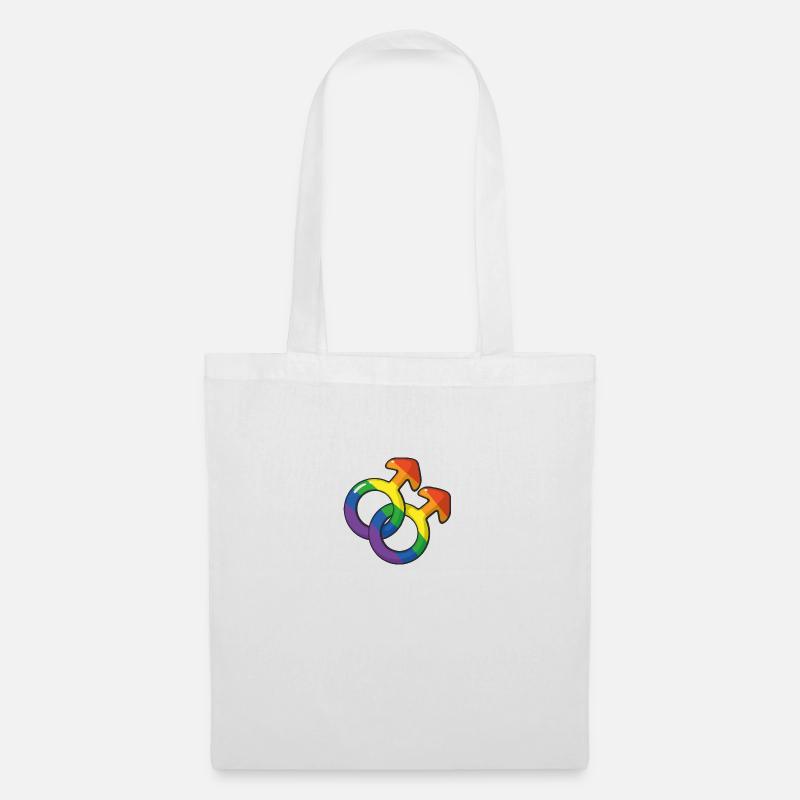 Lgtb Mars symbol Rainbow - Tote Bag - white