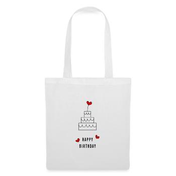 Birthday. HAPPY BIRTHDAY. Happy birthday. - Tote Bag - white - Front