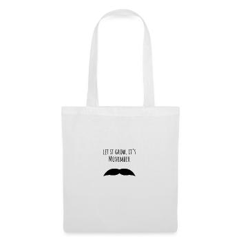 November Moustache - Stoffbeutel - Weiß - Vorne