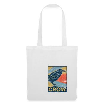 Raven crow bird animal gift pet vintage - Tote Bag - white - Front