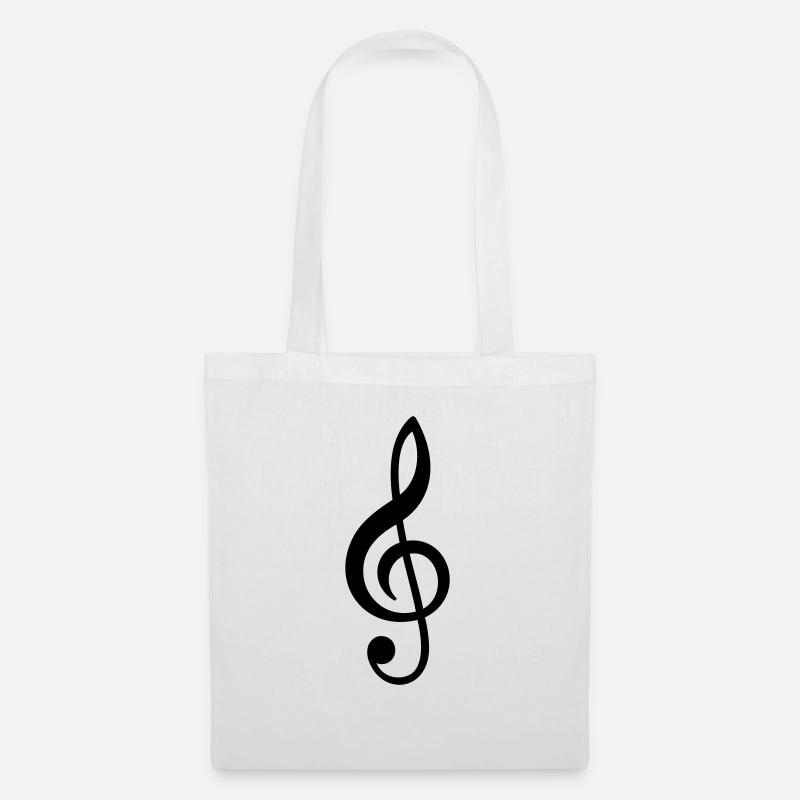 clé de sol - Sac en tissu - blanc