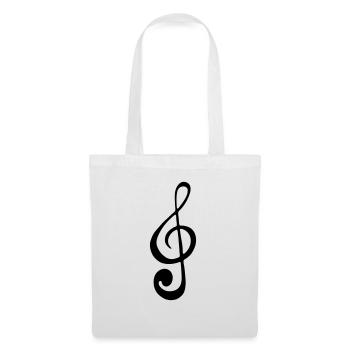 note de musique - Sac en tissu - blanc - Devant