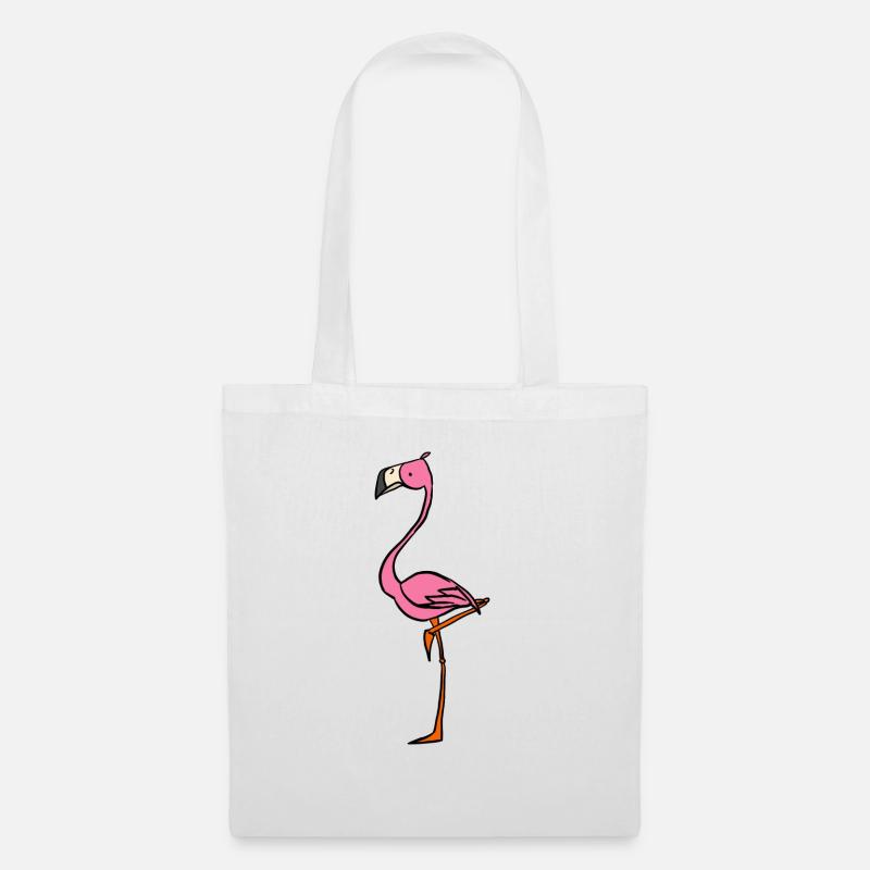 Flamingo - Stoffbeutel - Weiß