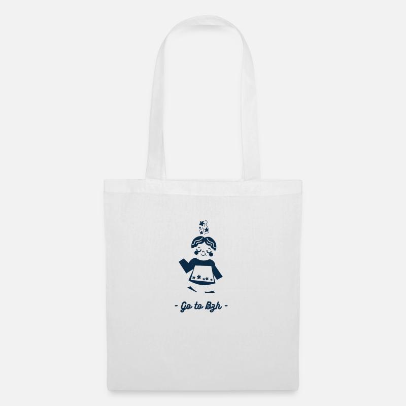 Bigoudène Joyeuse - Sac en tissu - blanc