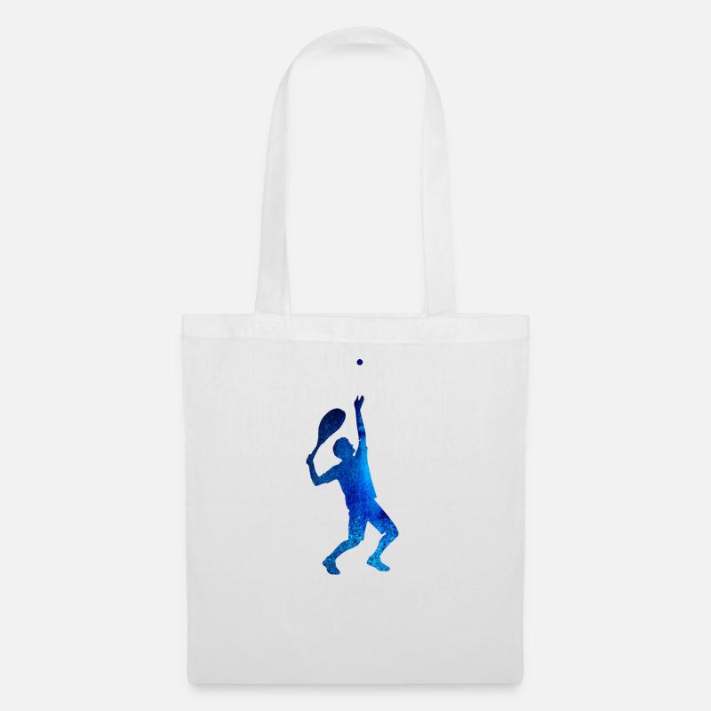 aufschlag, tennis,bunt,graffiti,blau - Stoffbeutel - Weiß