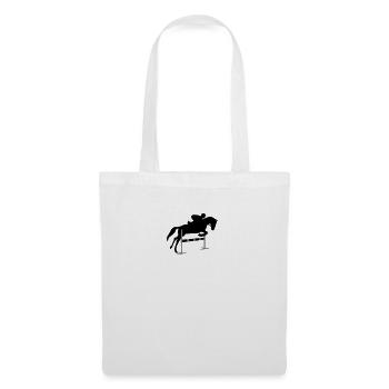 Reiten, Reiter, Springreiten - Stoffbeutel - Weiß - Vorne