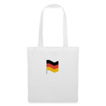 Drapeau de l'Allemagne en pixel art - Sac en tissu - blanc - Devant