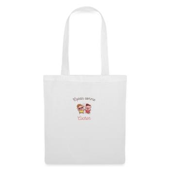 Copain comme cochon, expression, dessin cochon - Sac en tissu - blanc - Devant