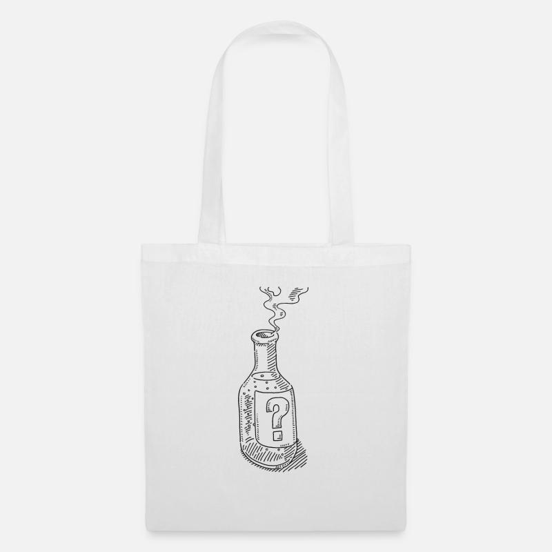 Mysterious Bottle Unknown Content Symbol - Tote Bag - white