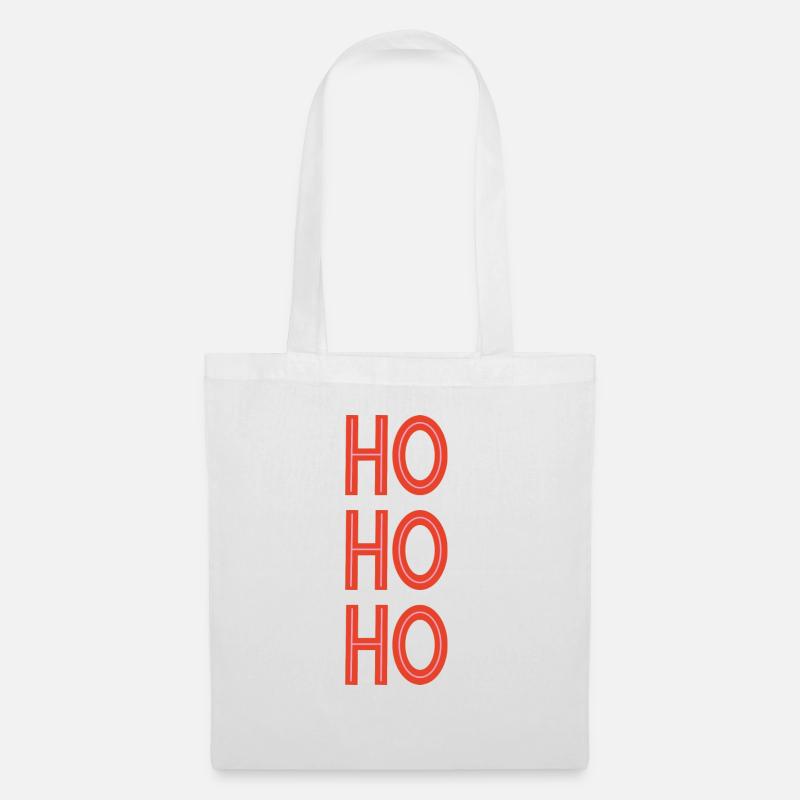 HOHOHO Weihnachtsmann - Stoffbeutel - Weiß