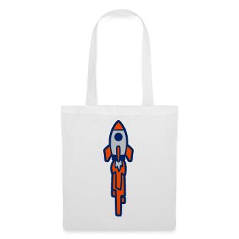 Launching Rocket Silhouette - Tote Bag - white - Front