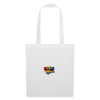Pride Rainbow Heart Emblem - Tote Bag - white - Front