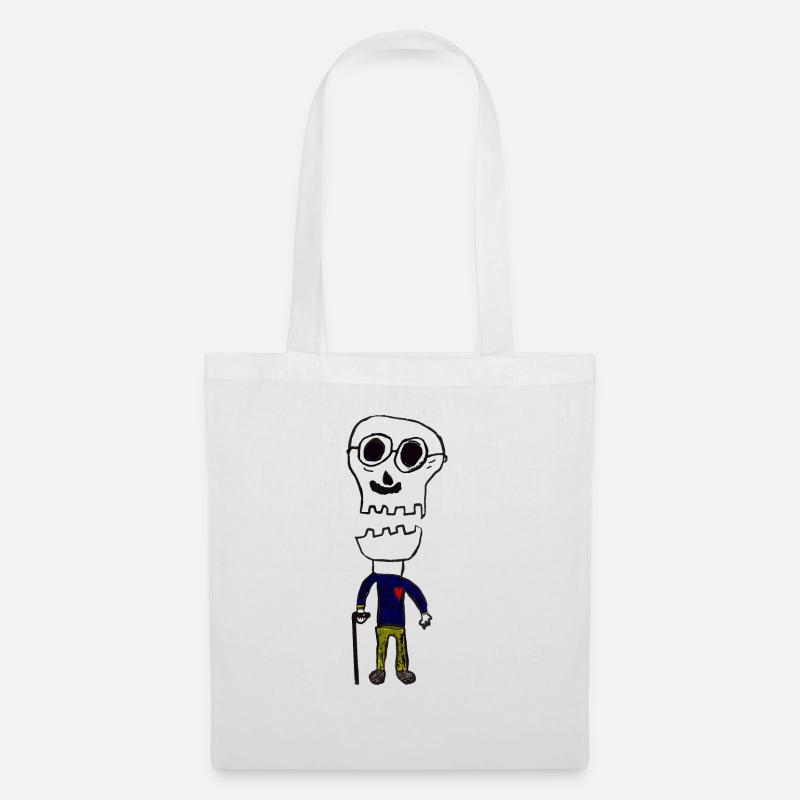 OpaSkull SkullHeart - Stoffbeutel - Weiß