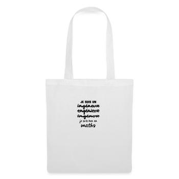 je suis bon en maths - Sac en tissu - blanc - Devant