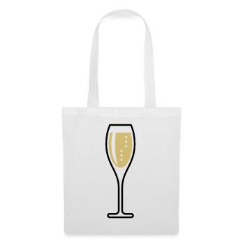 Glass Of Sparkling Wine (Oval / Closed / 2C) - Tote Bag - white - Front