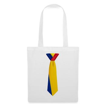 Romania Tie – Flag Design - Tote Bag - white - Front