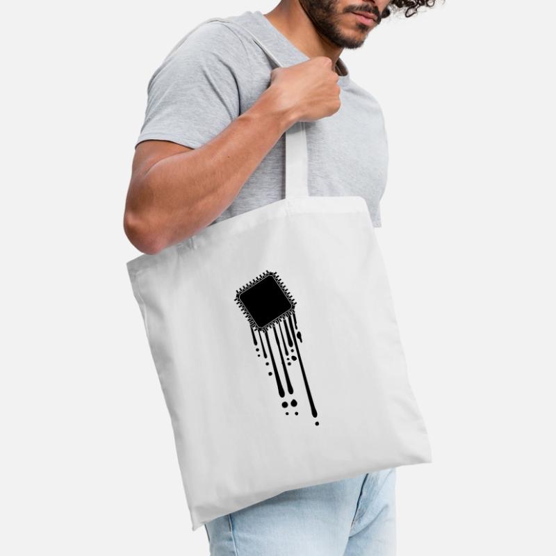 processor melt drops graffiti cpu computer Tote Bag