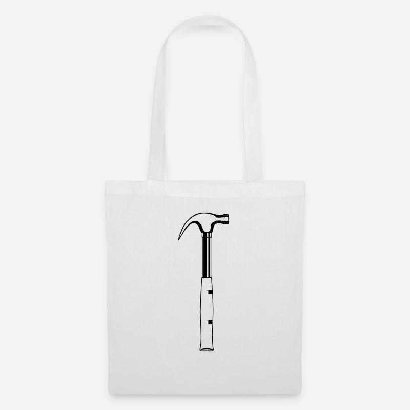 Marteau - Sac en tissu - blanc