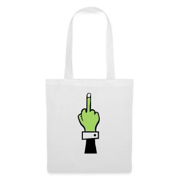 Zombie Hand Middle Finger - Tote Bag - white - Front