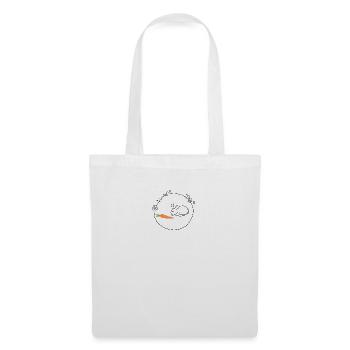Hase mit Möhre Ostergeschenk - Stoffbeutel - Weiß - Vorne