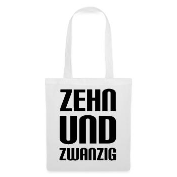 zehnundzwanzig = 30 Jahre Geburtstag - Stoffbeutel - Weiß - Vorne