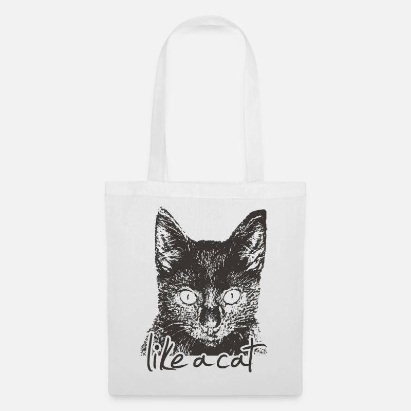 chat - Sac en tissu - blanc