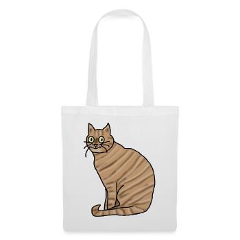 Cat - Sac en tissu - blanc - Devant