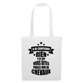 parlez-moi de chevaux - Sac en tissu - blanc - Devant