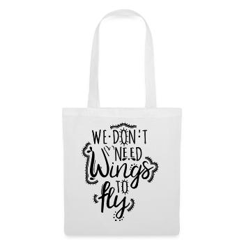 beautiful saying freedom flying wing typo - Tote Bag - white - Front