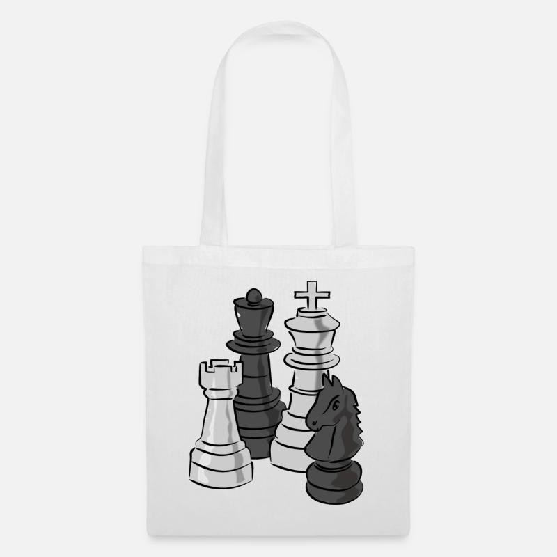 échecs - Sac en tissu - blanc