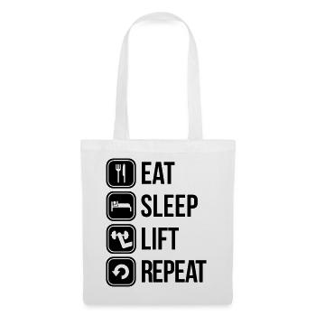eat sleep lift repeat - Tote Bag - white - Front