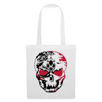 Skull mask made of ornaments - Tote Bag - white - Front