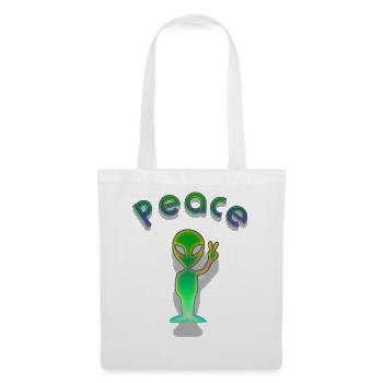 Peace alien - Tote Bag - white - Front