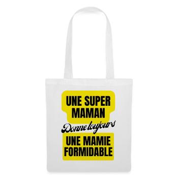 super maman, mamie formidable - Sac en tissu - blanc - Devant