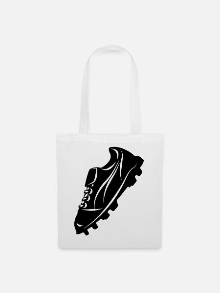 Fußballschuh transparente Schattenfigur - Stoffbeutel - Weiß