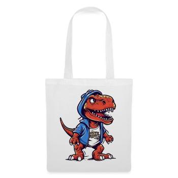 Dino in Hoodie with Cool Look - Tote Bag - white - Front